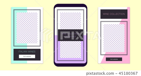 Story template for social media network. Editable 45180367