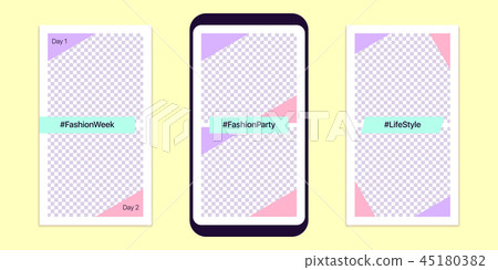 Story template for social media network. Editable Story template for social media network. Editable 45180382