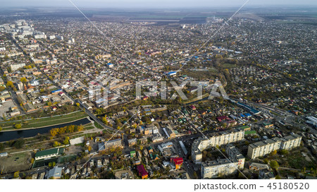Aerial view of cityscape in Kropivnitskiy. Former name Kirovograd. 45180520