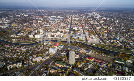 Aerial view of cityscape in Kropivnitskiy. Former name Kirovograd. 45180527
