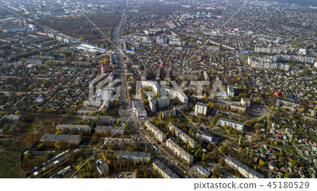 Aerial view of cityscape in Kropivnitskiy. Former name Kirovograd. Aerial view of part of the 45180529