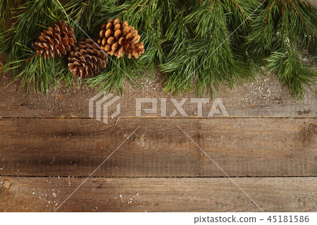 Christmas card on wooden background Christmas card on wooden background 45181586