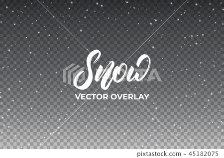 Snow. Realistic snow overlay background. Winter Christmas and New Year snow decoration Snow. Realistic snow overlay background. Winter Christmas and New Year snow decoration 45182075