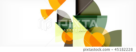 Triangles and circle geometric background Triangles and circle geometric background 45182228