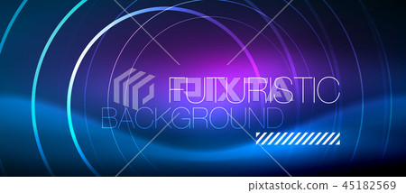 Neon glowing circles background Neon glowing circles background 45182569