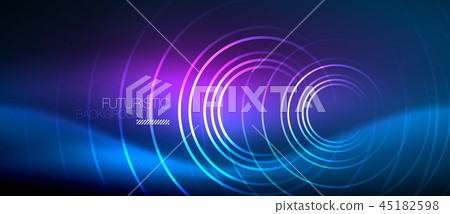 Neon glowing circles background Neon glowing circles background 45182598