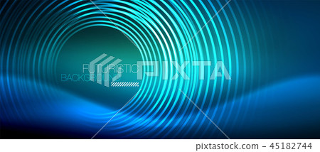Neon glowing circles background Neon glowing circles background 45182744