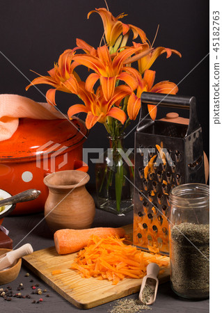 cooking soup with vegetables cooking soup with vegetables 45182763