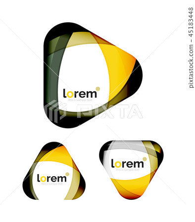 Set of geometric convergence vector icons Set of geometric convergence vector icons 45183448