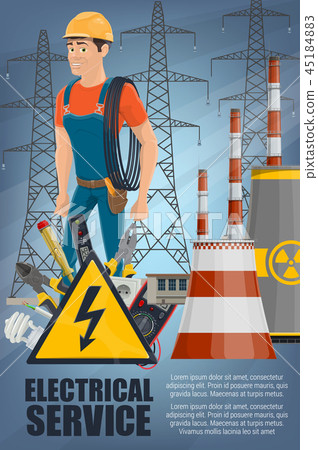 Power Plant Electrician And Equipment Stock Illustration 45184883 Pixta