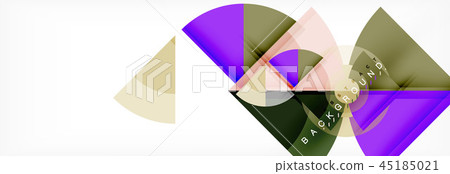 Triangles and circle geometric background 45185021