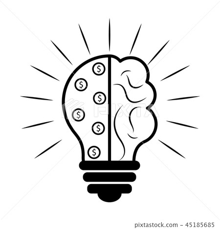 Abstract lightbulb. Business icon Abstract lightbulb. Business icon 45185685