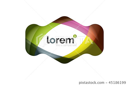 Abstract geometric design logo made of flowing elements Abstract geometric design logo made of flowing elements 45186199