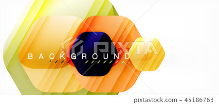 Glossy color hexagons modern composition background, shiny glass design Glossy color hexagons modern composition background, shiny glass design 45186763