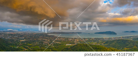 A large cloud covers Phuket island A large cloud covers Phuket island 45187367