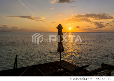 Beautiful sunset view of the Indian Ocean Beautiful sunset view of the Indian Ocean 45188040