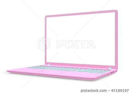 Mock up laptop pink color 45189197