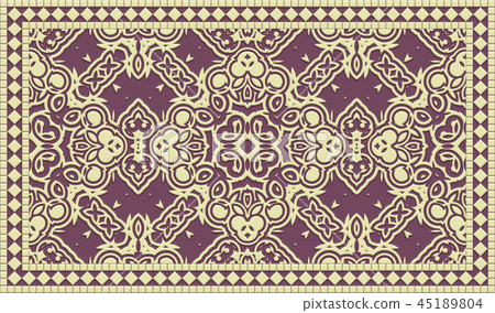 Colorful and delicate Mediterranean ceramic tiles closeup material texture background, top view (seamless connection, high resolution 3D CG rendering ∕ coloring illustration) 45189804