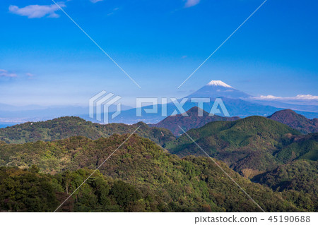 [靜岡縣]秋天從伊豆葛城看到的富士山 45190688