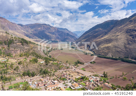 View of the Sacred Valley in Peru View of the Sacred Valley in Peru 45191240