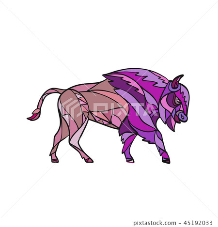 American Bison Side Mosaic Color 45192033