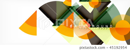 Triangles and circle geometric background 45192954