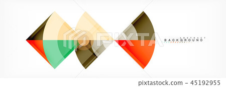 Triangles and circle geometric background Triangles and circle geometric background 45192955