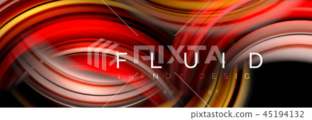 Mixing color waves on black, liquid flowing shapes 45194132