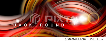 Mixing color waves on black, liquid flowing shapes Mixing color waves on black, liquid flowing shapes 45194137