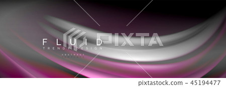 Fluid color wave line background. Trendy abstract layout template for business or technology Fluid color wave line background. Trendy abstract layout template for business or technology 45194477