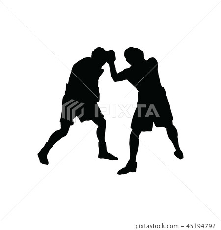 Boxing silhouette Boxing silhouette 45194792