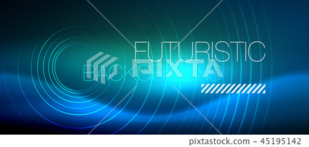 Neon glowing circles background 45195142