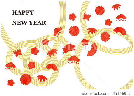 新年的卡片模板 新年的卡片模板 45196962