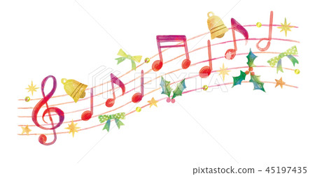 Illustration of musical notes 45197435
