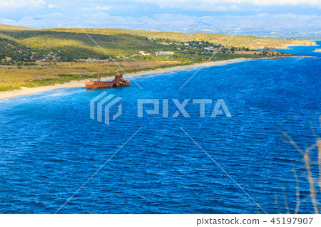 The famous shipwreck near Gythio Greece 45197907