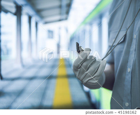車站圖像（為攝影而設的車站設施和火車） 45198162