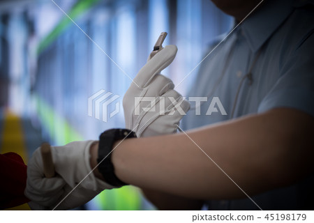 Station image (station facilities and trains created for photography) 45198179