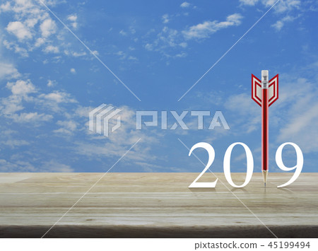 Business strategy happy new year 2019 concept Business strategy happy new year 2019 concept 45199494