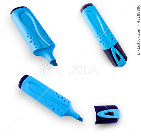 set of blue colored opened high lighteres set of blue colored opened high lighteres 45199896