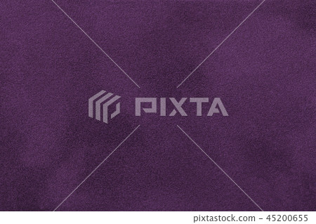Dark purple matt suede fabric closeup. Velvet  45200655