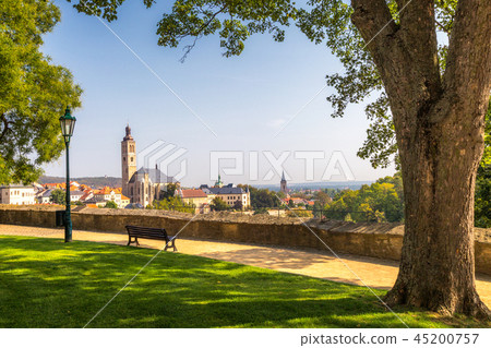 Center of Kutna Hora with Church of St James. Center of Kutna Hora with Church of St James. 45200757