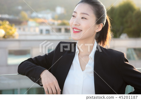 Korean career woman's various expressions and pose Korean career woman's various expressions and pose 45201187