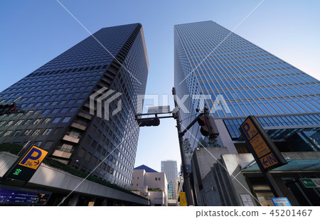 Tokyo cityscape of Japan We look at cityscapes such as the World Trade Center Building (left) and Nippon Life Hamamatsucho Claire Tower (right) 45201467