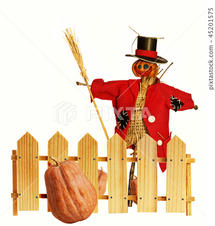 garden scarecrow and fence garden scarecrow and fence 45201575
