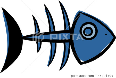 skeleton of fish 45201595