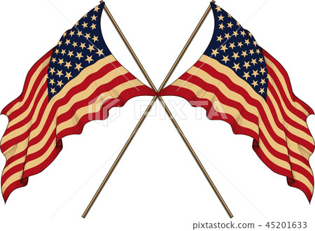 Two US Flag Two US Flag 45201633