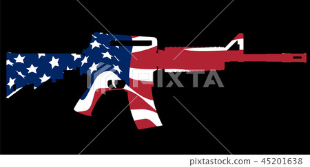 assault rifle and flag 45201638