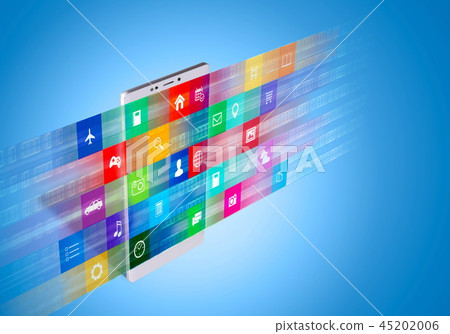 Internet on smart phone concept Internet on smart phone concept 45202006