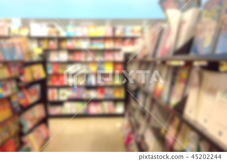 Blur abstract background of book in bookstore Blur abstract background of book in bookstore 45202244