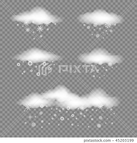 white clouds and snowfall white clouds and snowfall 45203199